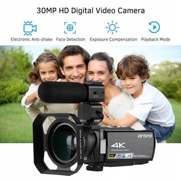 Цифровая видеокамера ORDRO HDR-AE8 4K WiFi 4K