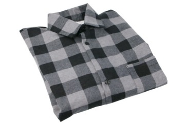 МУЖСКАЯ ФЛАНЕЛЕВАЯ РАБОЧАЯ РУБАШКА В КЛЕТКУ, СЕРАЯ ХЛОПКА 2XL