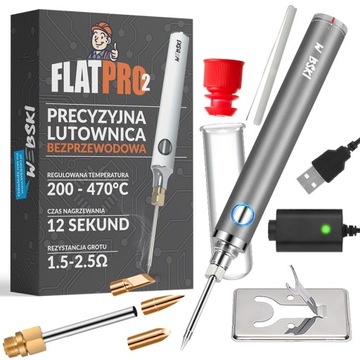 LUTOWNICA BEZPRZEWODOWA OPOROWA 470C Z BATERIĄ AKUMULATOREM USB REGULOWANA