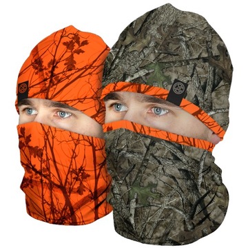 Dwustronna CZAPKA ZIMOWA Myśliwska + komin