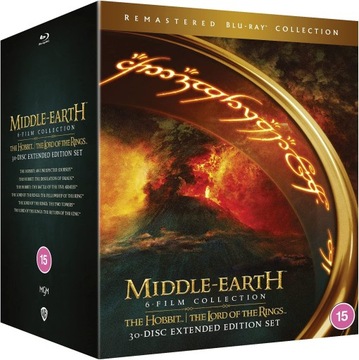 . Trylogia Władca Pierścieni + Trylogia Hobbit | 18 Blu-ray 12 DVD | polski