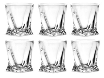 BOHEMIA QUADRO szklanki do whisky 340ml 6 sztuk