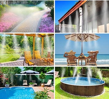 ZESTAW do NAWADNIANIA ZRASZACZ KURTYNA WODNA MGIEŁKA BRYZA WODNA