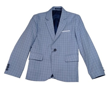 Marynarka chłopięca wizytowa kratka niebieska 122