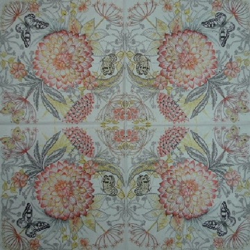 serwetka, serwetki 33x33 - 20szt - 0035 kwiaty