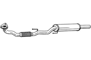 BOSAL TŁUMIK UKŁADU WYDECHOWEGO PRZÓD VW FOX 1.4 04.05-12.09
