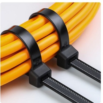 25x КАБЕЛЬНЫЕ СВЯЗКИ НАКОНЕЧНИКИ НА МОЛНИИ ПРОЧНЫЕ КАБЕЛЬНЫЕ СВЯЗКИ 4,8x300