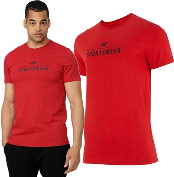 MĘSKI T-SHIRT 4F KOSZULKA bawełniana TSM354 S