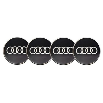 4 наклейки на центральную крышку для дисков Audi 65 мм