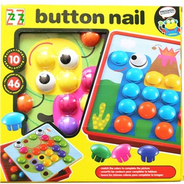 ПАЗЛ МОНТЕССОРИ КНОПКИ МОЗАИКА ОБРАЗОВАТЕЛЬНЫЕ ЦВЕТА ФОРМЫ ГРИБЫ