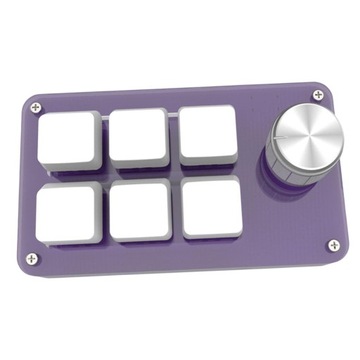 Mini Key Klawiatura USB Makro Programowalna mechaniczna fioletowa szkliwo seledynowe