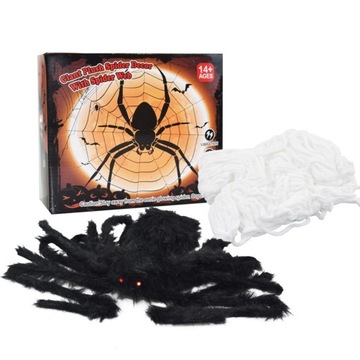 50inHalloween Spider Large LightUp Spider with Web