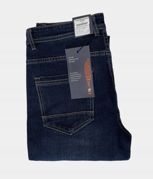 Spodnie Jeansowe Męskie Granatowe Texasy Dżinsy BIG MORE JEANS N24 W35 L30
