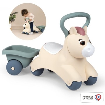 SMOBY Little First Pony Пони для езды с прицепом
