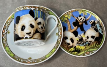Hutschenreuther маленькая чашка PANDA с ​​тарелкой для печенья