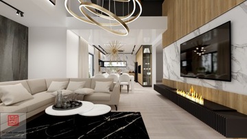 PROJEKT WNĘTRZ wizualizacje KUCHNIA ŁAZIENKA SALON