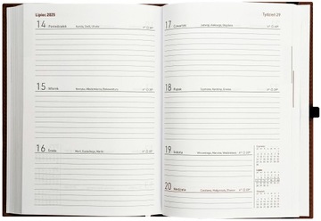 Kalendarz dla NAUCZYCIELA 2025/2026 dzienny różowy na magnes