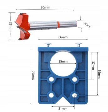 РЕЗКА ПЕТЛИ 35 мм С НАПРАВЛЯЮЩЕЙ