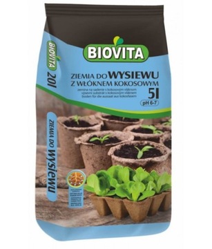 Ziemia do wysiewu 5l włóknem kokosowym Biovita