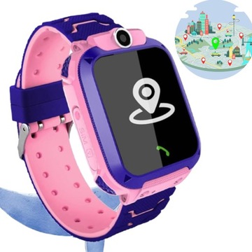Q12 Dziecięcy Smartwatch z Lokalizacją i Alarmem IP67 Różowy