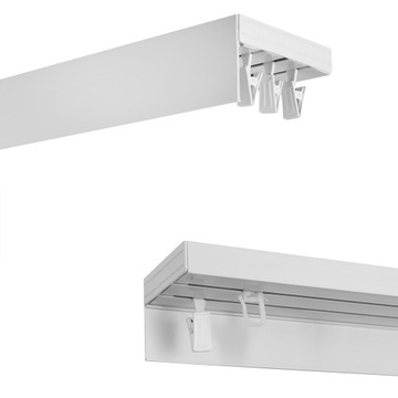 Karnisz 3 Szyna sufitowa PCV III 400 kpl + osłona