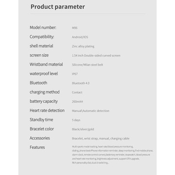 Умные часы с сенсорным экраном, Full Touch, черный силикон