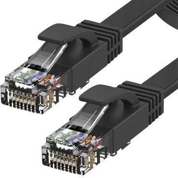 KABEL SIECIOWY LAN ETHERNET INTERNETOWY SKRĘTKA RJ45 UTP CAT6 CAT 6 1M
