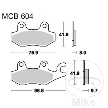TRWMCB604 ТОРМОЗНЫЕ КОЛОДКИ TRW. МОТО. (ОРГАНИЧЕСКИЙ) ТРИУМФ 1050 ТИГР (07-10)