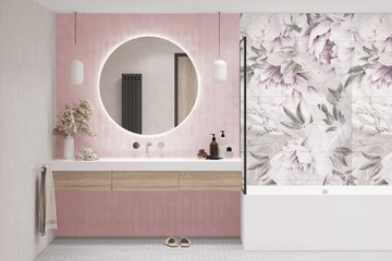 Płytka ceramiczna Marmurowy Kwiat II obraz wielkoformatowy płytki 30 x 60