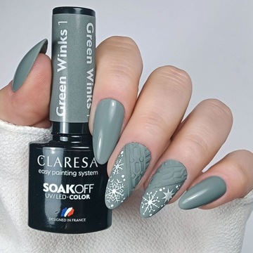Лак гибридный Claresa GREEN WINKS 4 5г