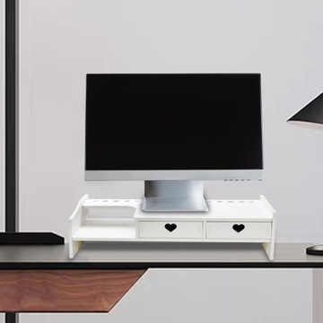 Настольная подставка Органайзер Полка для компьютера Держатель для клавиатуры 2 белых ящика