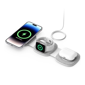 Ładowarka Indukcyjna Bezprzewodowa Podróżna 3w1 Apple iPhone iWatch Magsafe
