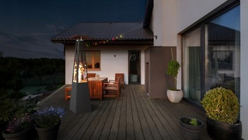 Ogrzewacz gazowy Umbrella stalowy czarny 12 kW kpl