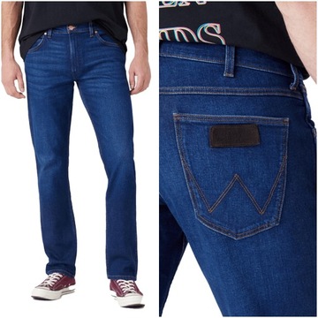 Męskie spodnie jeansowe proste Wrangler GREENSBORO W34 L32