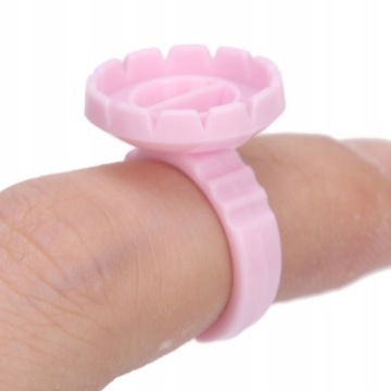 100 ШТ. ОДНОРАЗОВАЯ КОЛЬЦЕВАЯ СТАЧКА ДЛЯ КЛЕЯ ДЛЯ НАРАЩИВАНИЯ РЕСНИЦ