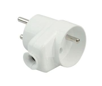 WTYCZKA 16A 2P+Z Z GNIAZDEM 250V BIAŁA