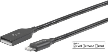 eSTUFF Lightning Cable MFI 1,5m Steel