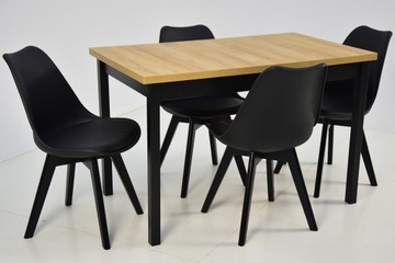 КУХОННЫЙ СТОЛ и 4 СКАНДИНАВСКИХ стула С ПОДУШКОЙ