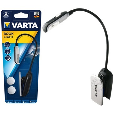 Latarka do czytania książek z klipsem Varta