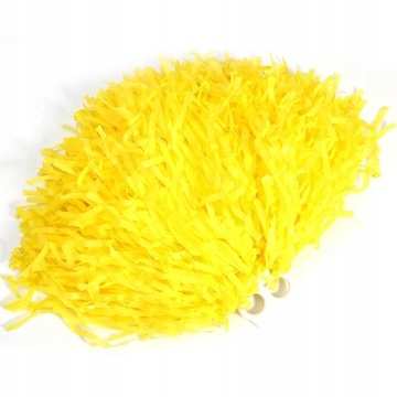 POMPON TANCERKI CHEERLEADERKI ŻÓŁTYM 2 SZT