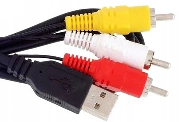 Kabel wtyk USB - 3x wtyk RCA cinch 1,5m audio(0607)