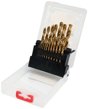 ZESTAW WIERTEŁ DO METALU HSS-TIN 19SZT 1-10MM YT-44675