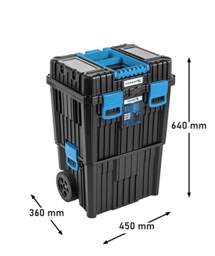 Мобильная инструментальная тележка с 2 модулями на колесах, Hoegert из 2 частей