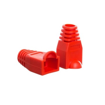 Netrack osłonka na wtyk RJ45 8p czerwona (100 szt)