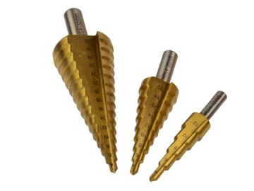 СВЕРЛА СТУПЕНЧАТЫЕ КОНУСНЫЕ ПО МЕТАЛЛУ 3 ШТ.