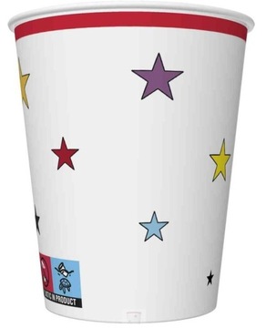 KUBECZKI PAPIEROWE URODZINOWE AUTA 250ml 8szt