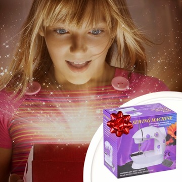 Портативная швейная машина MINI, аксессуары с подсветкой, 2 режима