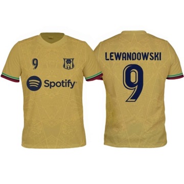 LEWANDOWSKI BARCELONA - koszulka ZŁOTA piłka. r158