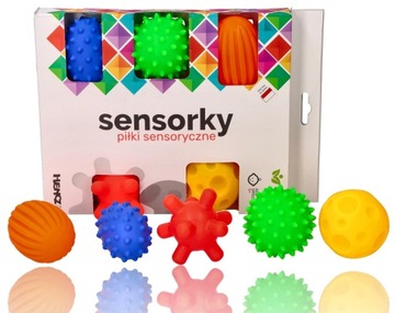 HENCZ TOYS PIŁECZKI SENSORYCZNE SENSORKY 0M+ 5 SZT