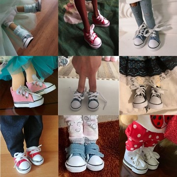 КУКОЛЬНАЯ ОБУВЬ МИНИАТЮРНЫЕ КРОССОВКИ НА ШНУРОВКЕ 3,5 см